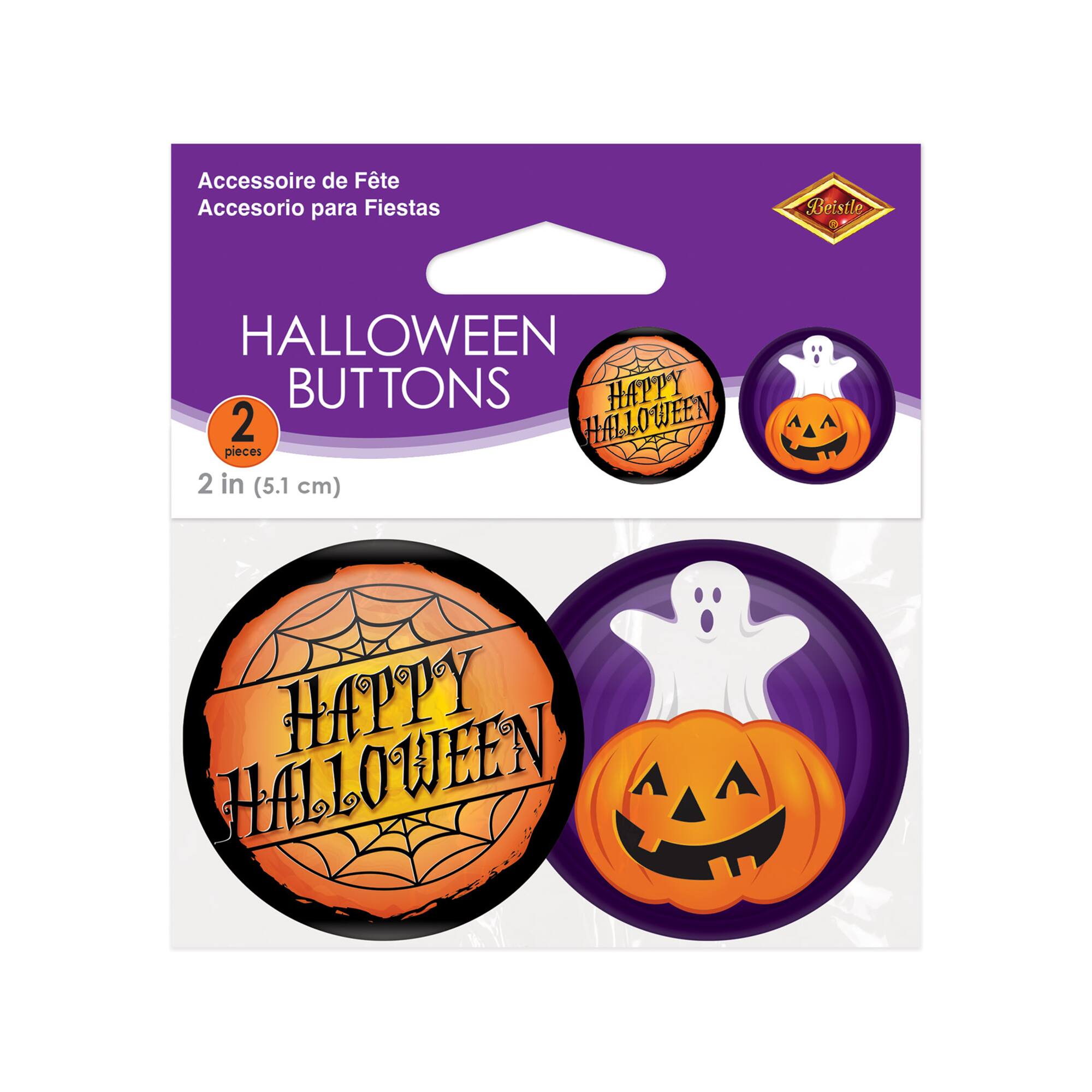 Beistle Halloween Buttons, 6ct.